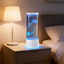 1pc Silent Color-Changing Jellyfish Lamp, 7 Lighting Modes, Suitable For Fish Tank And Desktop, USB Powered, Glowing Base With Floating Soft Light, Ideal For Living Room, Bedroom, Desktop Decor, Holiday Gift - View 9