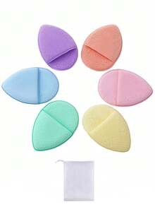 Water-Activated Soft Facial Cleansing Sponge Multifunctional Grip Facial Cleansing Sponge For Women Breathable Reusable Facial Sponge For Nighttime Routine Daily Face Wash Spa And Travel Makeup Skincare Tools Bathroom Travel Essentials - Multicolor - View 10