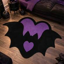 1pc Heart Bat Pattern Doormat, Large Rug, Welcome Mat, Carpet, Floor Mat, Outdoor Door Mat, Kitchen Rug, Home Decor, Front Door Mat, Area Rug, Outdoor Mat, Home Decor, Area Rug, Garden Rug, Washable Carpet - Multicolor - View 3