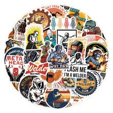 55Pcs Funny Welding Stickers Scrapbook Aesthetic Stickers Welding Helmet Stickers Hardhat Stickers Dirt Bike Stickers Vinyl Waterproof Stickers For Water Bottle,Computer,Laptop,Phone,Luggage,Notebook,Fridge - 1 - View 2