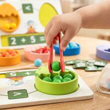 Wooden Dinosaur Egg Math Toy, Montessori Counting Game, Color Sorting, Fine Motor Skill Development, Suitable For 2-5 Years Old Toddlers, Kindergarten Educational Gift - Multicolor - View 4