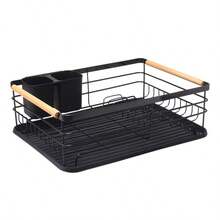 Space-Saving Dish Drying Rack With Drip Tray And Utensil Holder - Multi-Functional Kitchen Storage Rack For Bowls, Plates, Knives, Forks And Chopsticks, Kitchen Countertop Dish Drying Rack - View 13