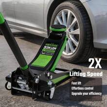 3Ton 6,600 Lbs Low Profile Hydraulic Floor Jack, Steel, Dual Piston Pump For Cars, SUVs, And Trucks Garage Amp Shop Maintenance - Multicolor1 - View 5