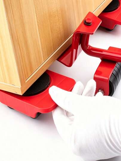 5-Piece Heavy Duty Moving Tool Set, Sturdy Plastic Moving System, Including Furniture Slider Set, Furniture Moving Roller Tool, Labor-Saving Heavy Duty Moving Tool, With Locking Wheels And Non-Slip Rubber Pads, Slider Base, For Moving Large Items, Easily Redesign And Arrange Living Space, Suitable For Moving Sofas, Beds, Mattresses And Chairs; Multi-Surface Protection (Anti-Scratch)