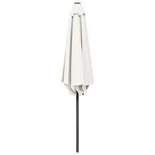 Crema Poliester Parasol de Jardin 230 x 230 cm Proteccion UV Proteccion Lluvia Manivela Jardin Terraza Balcon Patio Zona Exterior Proteccion Solar Terraza Balcon Jardin Patio Zona Exterior Proteccion UV Sombra Cortavientos Proteccion Lluvia Exterior Camping - B - Ver 3