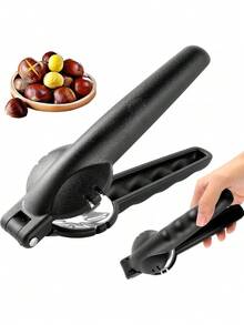 2合1快速壓栗子夾殼器 核桃夾鉗 金屬堅果剝殼工具 不鏽鋼堅果夾 廚房用具 - 彩色 - 查看 8