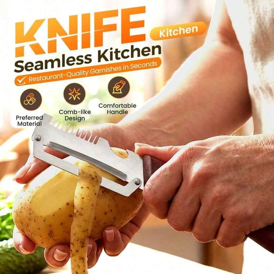 1pc 2026 Upgraded Multifunctional Plastic Fruit Vegetable Peeler, All-In-One Peeling Cutter With Built-In Bottle Opener, Perfect For Potato Carrot Apple Pumpkin Cucumber Sugarcane, Practical Portable Kitchen Gadget For Daily Cooking Holiday Gift