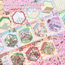1 Set Mini Landscape Sticker Book, Different Mini Micro Landscape Scene Stickers Collection, Suitable For Model Scenes And Mini Houses, Perfect As Birthday Or New Year Gift, Christmas Holiday Gift - Rectangle - View 6