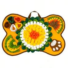 A Bone-Shaped Pet Sniffing Mat With A Hidden Food Design And 3D Flower Pattern, Suitable For Small And Medium-Sized Dogs, And A Slow-Feeding Training Toy. - 預設 - 查看 6