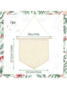 1/2/5/8 Peças Banner de Tela em Branco, Banners de Tela com Vara de Madeira, Suporte de Exibição de Parede para Alfinetes Esmaltados, Alfinetes de Lapela, Distintivos, Botões, Coleção de Patches - Bege 30cm - Visão 11