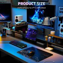 ATTACK SHARK CM05SE Glass Gaming Mouse Pad, Nano-Etched Texture, Smooth Glass Surface, High Precision, Fast Movement, Scratch-Resistant, PU Leather Anti-Slip Base, Small (410*310mm) - View 9
