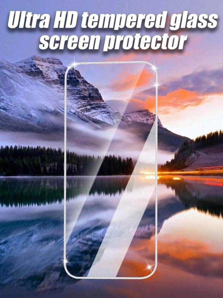 2pcs, Full Coverage Ultra HD Screen Protector, Silver Glitter Edge, High Transparency, 9H Hardness, Eye Protection, High Responsiveness, Anti-Scratch, Seamless Fit Compatible With Protective Cases, Detailed Protection For Business, Office, Home, Watching Movies, Outdoor Travel, Compatible With IPhone 17E/17 Pro Max/16 Pro Max/15 Pro Max/14 Pro Max/13 Pro Max/12 Pro Max/11 Pro Max/17 Pro/16 Pro/15/14/13/12/11 And Other Series. - Silver - View 8