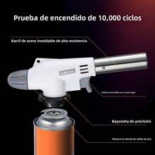 Soplete de cocina multifuncional con cabeza cerámica, encendido portátil para camping, barbacoa y soldadura exterior. Ideal para caramelizar azúcar, preparar crema brulee, encender parrillas, uso doméstico interior y actividades al aire libre, herramienta eficiente y práctica. - 920 - Ver 3