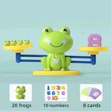 Frog Balance Scale Math Educational Toy, Toddler Number Recognition Addition & Subtraction Arithmetic Learning Tool, 3-Level Difficulty Challenge Cards, Hand-Eye Coordination & Balance Perception Training, Children's Desktop Game - Multicolor - View 17