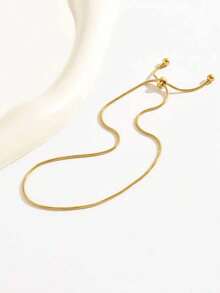 1pc S925 Sterling Silver Minimalist Plain Chain Adjustable Anklet For Women, Cold Style, Versatile For Daily Commute, Party, Low-Key, Travel, Photography, Niche Design - Chain - View 6