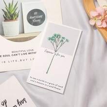 Set Of 24 Handmade Dried Flower Greeting Cards – Blank, All-Occasion Note Cards; Suitable For New Year, Birthdays, Teachers' Day, Graduations, Valentine's Day, And Wedding Gifts. - 24PCS - View 6