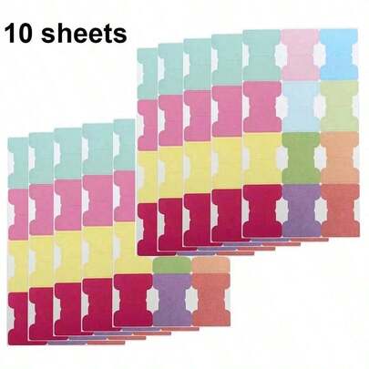 120pcs/10pcs Sticky Index Tabs, Writable Memo Notes, Blank Monthly Labels, Planning Stickers, Double-Sided Bookmarks, Book Labels, Annotation Tags, For Marking, Categorizing, Planning, School Supplies, Back To School Season