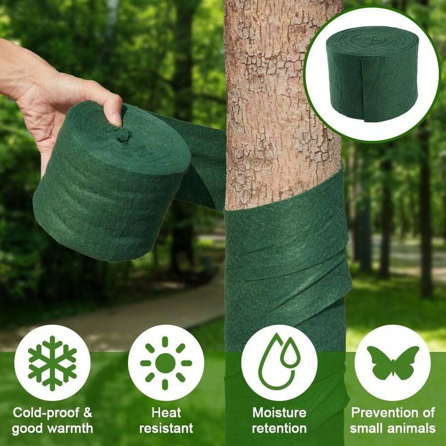 Tree Wrap Fabric Tree Trunk Frost Protection Cloth Tree Trunk Wrapping Cloth Insulation And Moisture Retention Tape Thermal Insulation Fabric Garden Landscaping Warmth Cloth - A - View 1