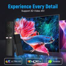 I96 D1 TV Stick, Ultra 4K UHD ATV 2.4G 5G WiFi Voice Remote Assistant Built-In, Android ATV Plug-And-Play Smart TV Stick, Compatible With Android TV Stick, TV And Projector 4K HD Streaming Device, [2GB RAM+16GB ROM] - Black - View 5