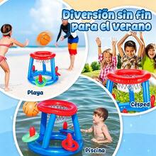 Inflatable Ring Toss Game For Swimming Pool Kit - Blue - View 6