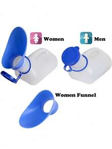 Portable Toilet Urinal Unisex Urinal Pee Bottle With A Sealed Lid And Funnel 34 Oz Urination Device Pee Bottles For Hospitals Emergency Travel Car And Camping Convenient And Hygienic Solution For Camping Outdoor Travel Camping Essentials - Multicolor - View 5