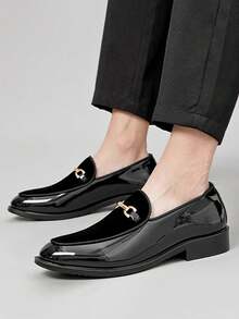 Men's Dress Shoes, Perfect Gift For Boyfriend - Black - View 4