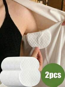 2/10/50/100 piezas Almohadillas desechables para sudor de axilas, duraderas & efectivas, transpirables & invisibles, absorbentes & ligeras, cómodas & sin olor, unisex - Blanco - Ver 14
