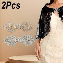 1Pc/2Pcs Elegant Button, Fur Coat Decorative Button, Rhinestone Decor, Suitable For Cape, Jacket, Coat, Trench Coat And Shawl, Invisible Sewing Hole Design, Traditional Cheongsam Button, Hand-Sewn Style - Multicolor - View 15
