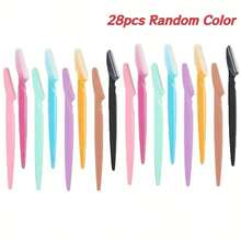 22 Colors Multi-Color Eyebrow And Facial Hair Trimmer - Randomly Shipped 9 Pieces, With Micro-Pore Protective Mesh And Cap, Designed For Women To Create Exquisite Eyebrows, Remove Skin Oil, Precise Facial Hair Trimming Tool, Unisex, You Deserve It! - A - View 6