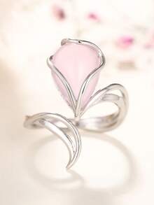 1 pieza Anillo hermoso para mujer, adecuado como regalo del Día de San Valentín, para usar en fiestas de aniversario de boda - 5# - Ver 2