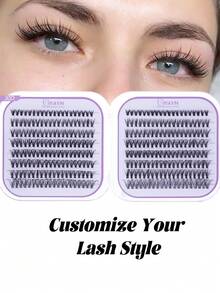 316/296pcs, D Curl, Lash Extension Kit DIY, 80D, 100D, Bottom, Color Lash Clusters Eyelash Extension Kit, Lightweight, Reusable, With Lash Bond And Seal, Tweezers, Suitable For DIY To Create Eyelash MakeupSuitable For Daily Use - Black - View 7
