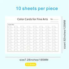 Blank White Card For Art, Watercolor And Paint Mixing Tracking, White Paper Color Record Sheet Suitable For Artists And Students - A - View 14