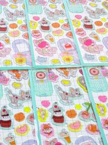 Birthday Gift Or Back To School Gift Cute DIY Handmade Diary Stickers Cartoon Cute Creative Stickers Mobile Phone Stickers Japanese Comics Creative Decoration Mobile Phone Case Luggage Stickers (Some Styles May Have Color Difference And Be Sent Randomly) - Multicolor - View 1
