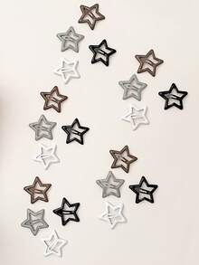 10/30/50/100PCS-Colorful Star Hair Clips, Suitable For Baby Bangs And Side Hair, Fashionable And Versatile Hair Accessories For Outings, Best Gift Choice For Children - Multicolor - View 3