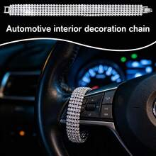 1pc Car Interior Decorative Ring, Shiny Rhinestone Steering Wheel Decor, Car Hanging Ornament And Exquisite Bracelet Accessory - Rhinestone Bracelet - View 1