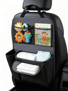 Multi-Pocket Car Seat Back Organizer, Baby Travel Storage Bag, Rear Seat Hanging Bag, Can Store Diapers, Bottles, Toys And Snacks - Multicolor - View 7