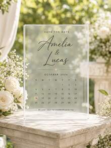 Custom Acrylic Wedding Invitations, Personalized Wedding Invitations. Custom Wedding Invitations, Wedding Invitations, Acrylic Gift Invitations, Acrylic Wedding Signs, And Wedding Invitations With Name, Date And Location. - Multicolor - View 3