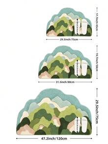 DAJIANG 1件浴室地墊地毯，植絨柔軟舒適腳感，苔蘚造型浴室墊，TPR底背防滑，適用於廚房、戶外、室內、走廊、臥室、客廳、床邊，可機洗易清潔，浴室裝飾地毯 - 彩色 - 查看 3