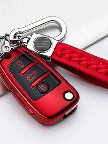 1pc New TPU Car Key Shell With Keychain Protective Cover, Suitable For Audi A3 A6 C5 C6 Q3 Q2 Q7 TT TTS R8 S3 S6 RS3 RS6 A4, Protective Accessory - KY2 - View 19