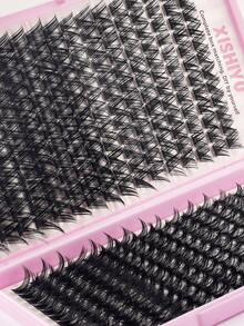 384pcs Single Lash Extensions, Lash Book, Cluster Lashes, DIY Lash Extension Kit (Includes Tweezers, Lash Glue, Lash Brush, Cluster Lashes, Single Lashes, False Lashes) - Multicolor - View 6
