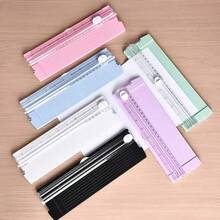 1pc Precision Trimmer, A4 Portable Rolling Blade Paper Cutter, Built-In Grid Ruler Straight Cutting Function, Hidden Safety Blade No-Burr Manual Cutting Tool, Suitable For Scrapbook, Journal DIY, Student Homework And Office Document Cutting Needs. Scrapbook Supplies, Back To School, Teacher Supplies, Desk Accessories - Multiple Styles - View 6