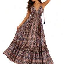 Long Dress Costs Nude - Azul lavado oscuro - Ver 3