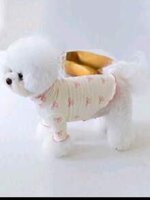 Fashionable Spring Summer Autumn Printed New Cat Bichon Cute Small Dog Puppy Pet Home Vest - Pink - View 4