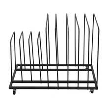 RibasuBB Portable Iron Painting Drying Rack With Wheels, 9 Compartments, Removable U-Shape Columns, Rustproof High-Temp Finish, 2 Brake Wheels - A - View 7