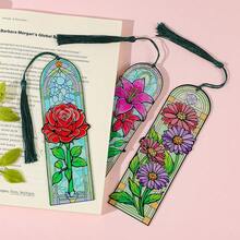 Exquisitely Painted Floral Acrylic Bookmarks, Vintage Arched Window Designs Themed With Daisies, Lilies And Roses For Clipping Reading Pages, Artistic Reading Gifts Ideal For Female Book Lovers And Teachers - One Size Fits All - View 4