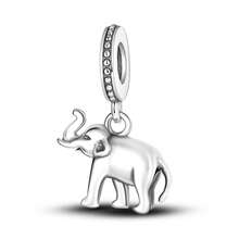 1pc Silver Plated Animal Series Forest Elephant Tiger Lion Dinosaur Zebra Sloth Rabbit Panda Pendant Beads Suitable For Bracelet Bangle Necklace Beads Suitable For DIY Jewelry Making Human And Nature Theme Beads - Silver - View 45