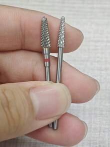 1件 鎢鋼美甲鑽頭，高耐磨性，適用於去除死皮、清理指甲邊緣殘膠與快速拋光，拋光不發燙，專業美甲鑽頭配件 - 銀色 - 查看 12