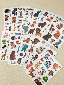 12 Sheets Animal Tattoo Stickers, 130 Animal Pattern Hand Tattoo, Penguin, Rabbit, Kangaroo, Monkey, Sheep And Elephant Elements Body Stickers, Waterproof Realistic Temporary Fake Tattoo Stickers, Suitable For Arms, Perfect Birthday Holiday - Multicolor - View 4