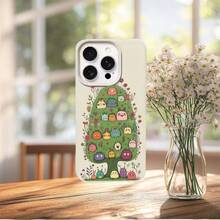 [24h Shipping From DE/FR/ES]Apple 17 16 15 Promax  21 22 23 24 25 26 Ultra Galaxy Phone Case: Direct Factory Wholesale Ivory White Lychee Pattern With Large Holes / For 17PROMAX TPU Phone Case With 2D Flat Monster Tree Pattern, Creative UV Printing And Comfortable Grip For IPhone 17/16/15/14/13/12/11/8/7 Plus Pro ProMax, Best Gift For - 1 Piece Of Picture Color - View 2