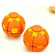1pc Colorful 3D Printed Stress Relief Ball, Press And Rotate Dual-Play , Office Portable Boredom Relief Toy, Relieves Stress And Anxiety, Suitable For Office And School Use, Ideal Office Toy Or Student Classroom Reward - Multicolor - View 6